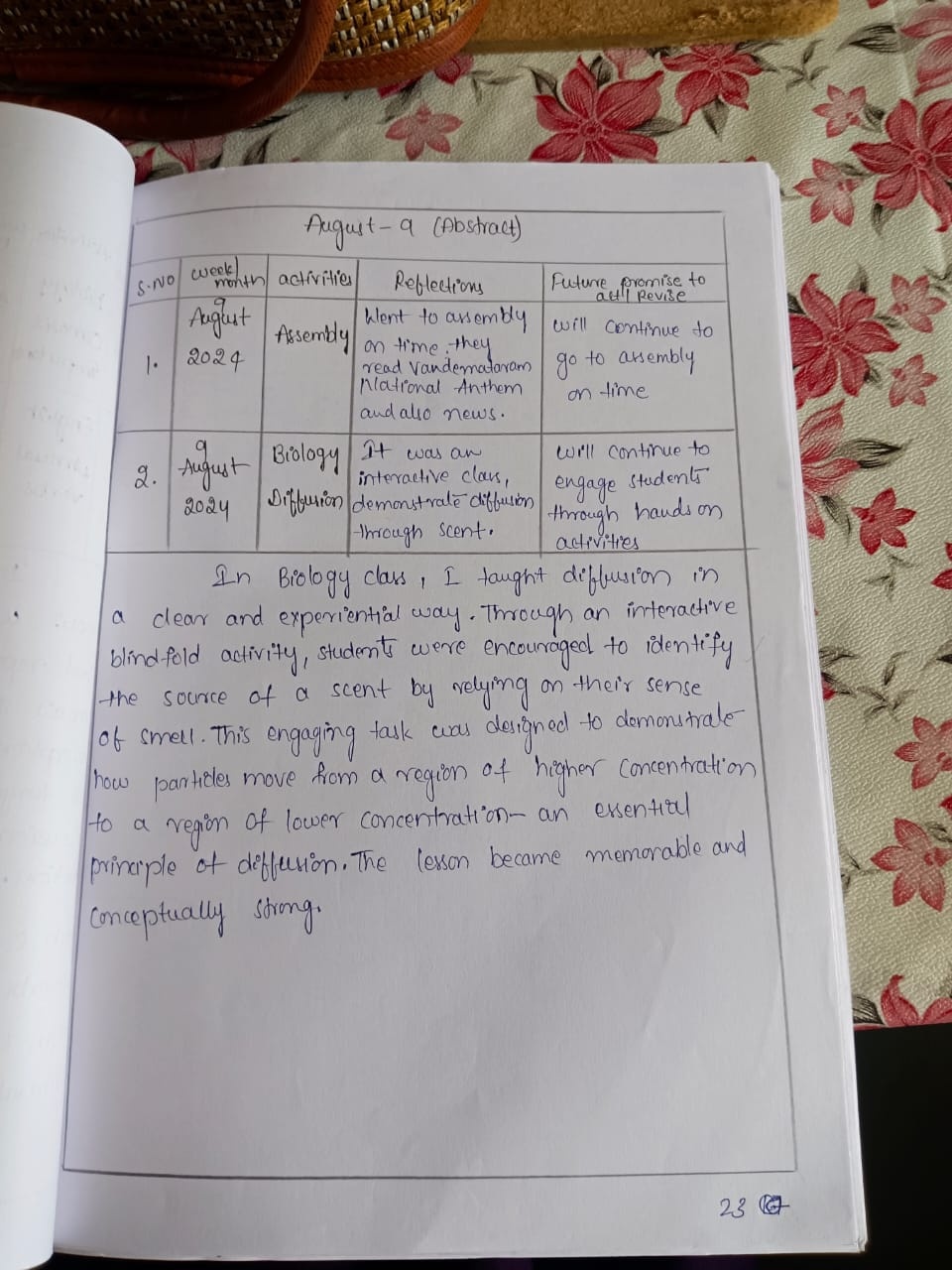 Teaching Reflection Document 1